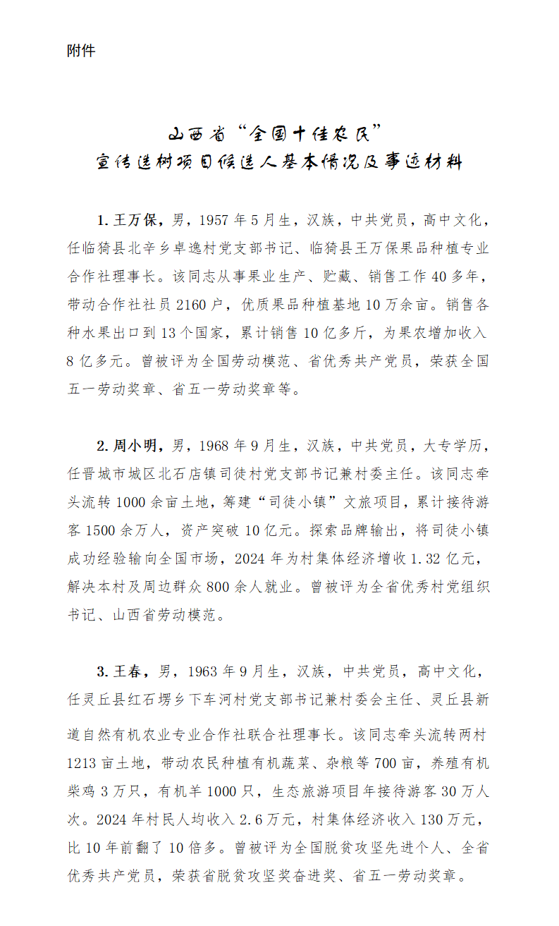 附件：山西省“全国十佳农民”宣传选树项目候选人基本情况及事迹材料_01.png